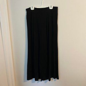 Flowy Black Wide-Leg Trousers